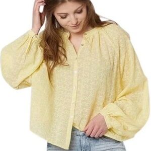 Free People Yellow Women's Blouse